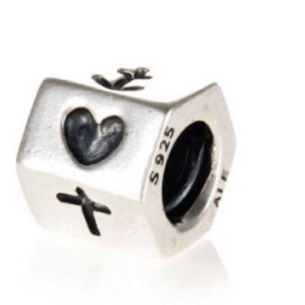 Genuine Retired PANDORA Faith, Hope, Love Charm; 925 Sterling; 790119
